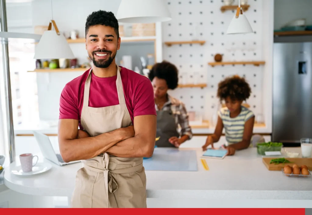 Young man small business owner