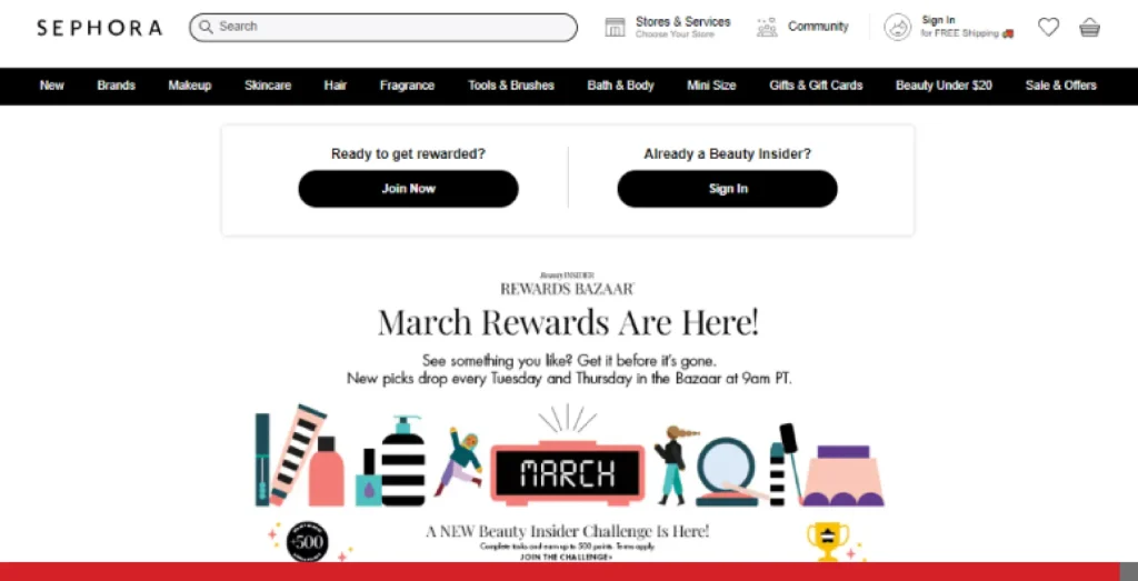 Sephora official eCommerce store.