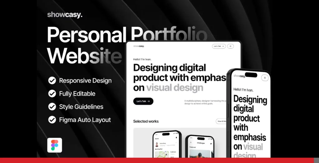 A portfolio website with responsive web design.