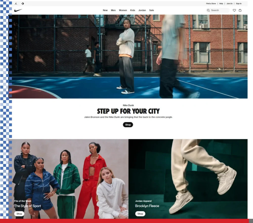 Nike website