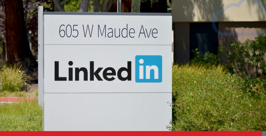 The address sign for the social media company known as LinkedIn