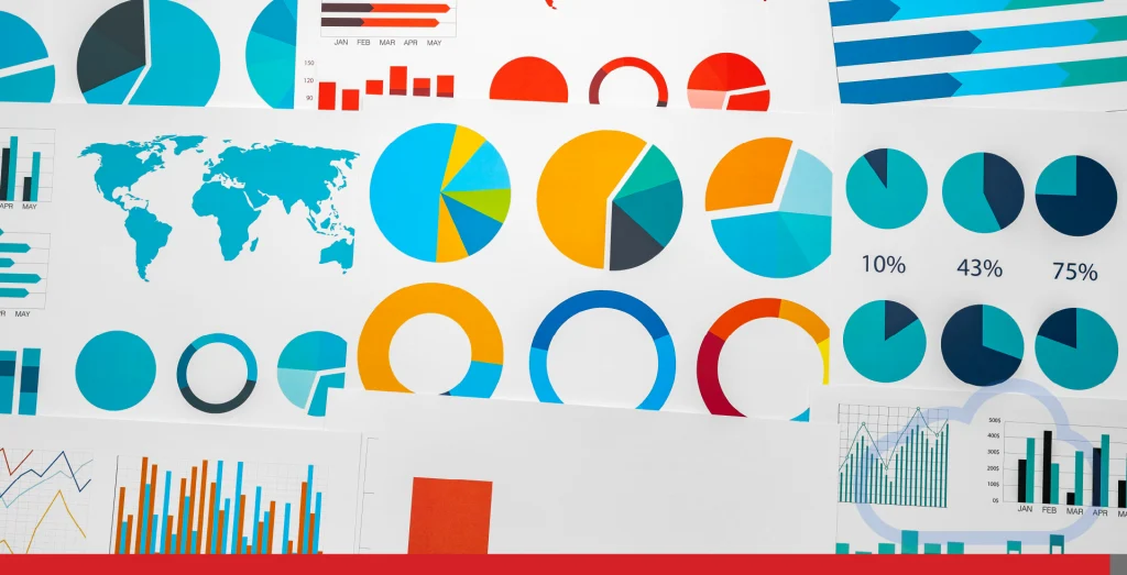 Close up of business graph analysis document.