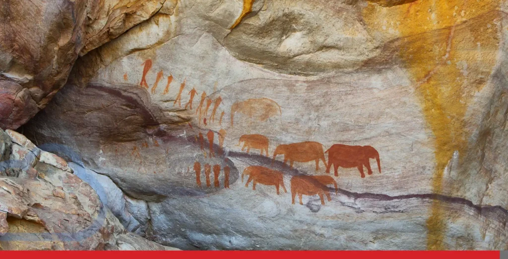 Bushman cave paintings in Cederberg.